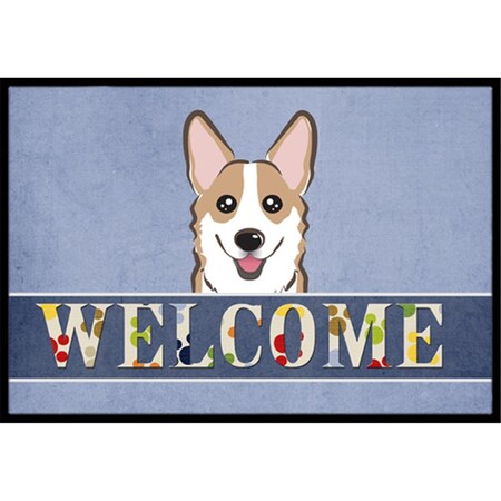 Carolines Treasures Sable Corgi Welcome Indoor & Outdoor Mat, 18 x 27 in. CA77380